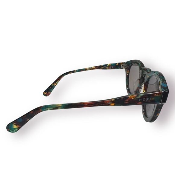 Diff Dime II Colorful Sunglasses Tortoise / Blue Frame with Mirror Lenses - Picture 7 of 10